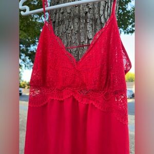 INC International Concepts Red Lace Chemise